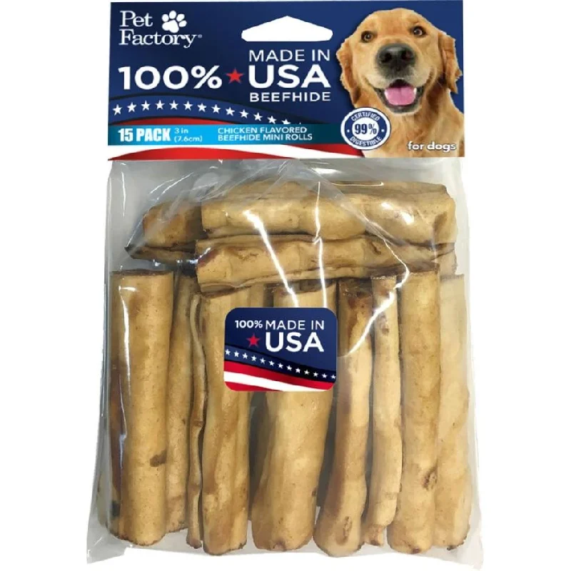 Pet Factory USA Chicken Beefhide Chip Rolls