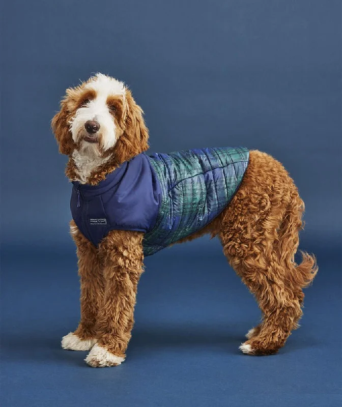 Vineyard Vines X Fma Pet Puffer Jacket, Blackwatch Nautical Navy