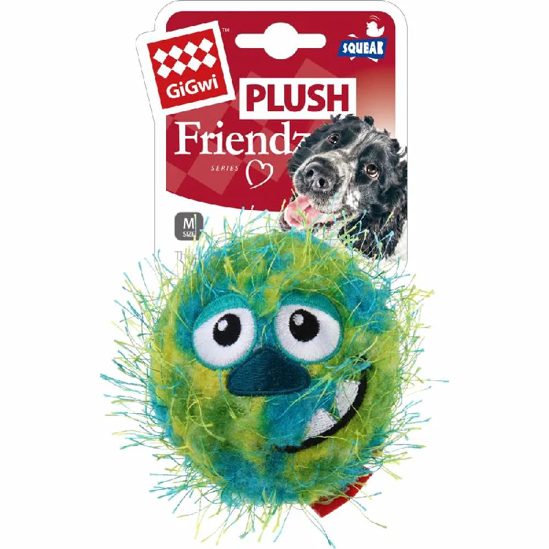 GiGwi Plush Friendz Ball Dog Toy (Green)