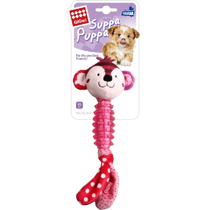 GiGwi Suppa Puppa TPR & Plush Dog Toy (Monkey)