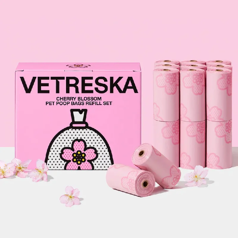 VETRESKA Cherry Blossom Scented Dog Poop Bags 300pc