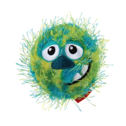 Crazy Ball 'Plush Friendz' w/Foam Rubber Ball And Squeaker Medium (Green)