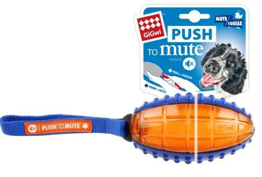 Rugby Ball 'Push To Mute' Transparent Medium