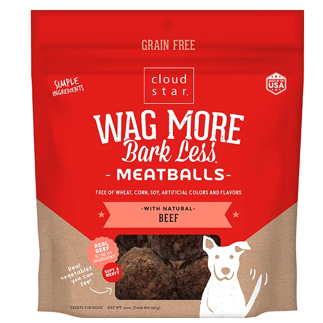 Cloud Star Wag More Bark Less Meatballs: Beef Dog Treats (14-oz)