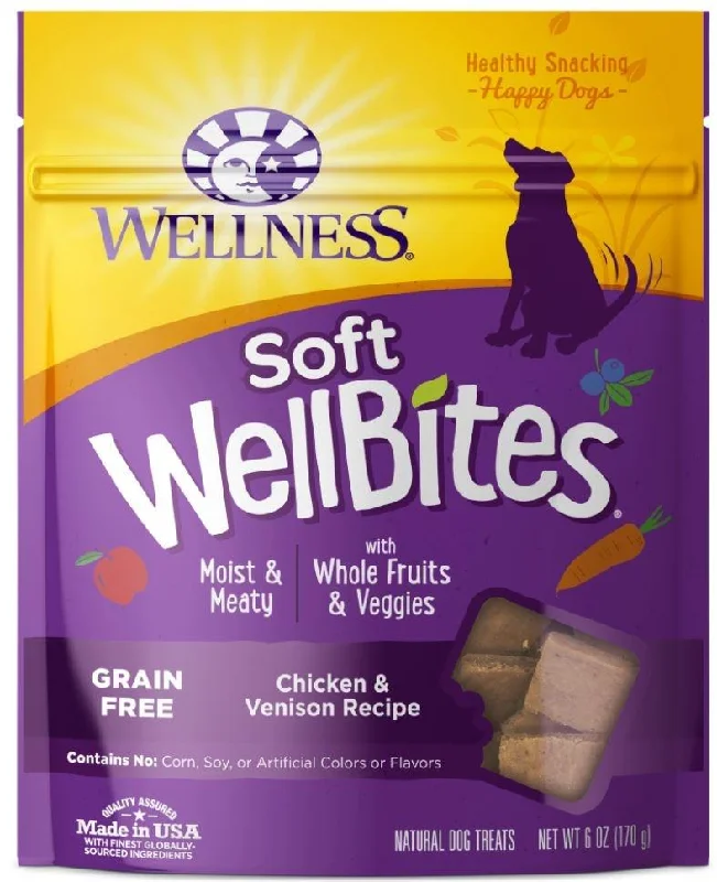 Wellness Natural Grain Free Wellbites Soft Chicken and Venison Recipe Dog Treats