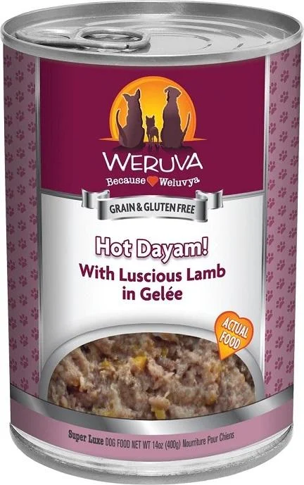 Weruva Hot Dayam! with Luscious Lamb in Gelée Canned Dog Food (14-oz, single can)