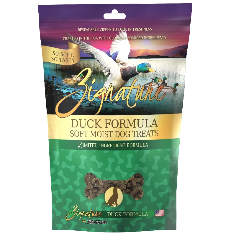 Zignature Soft Moist Dog Treats Duck Formula (4-oz)