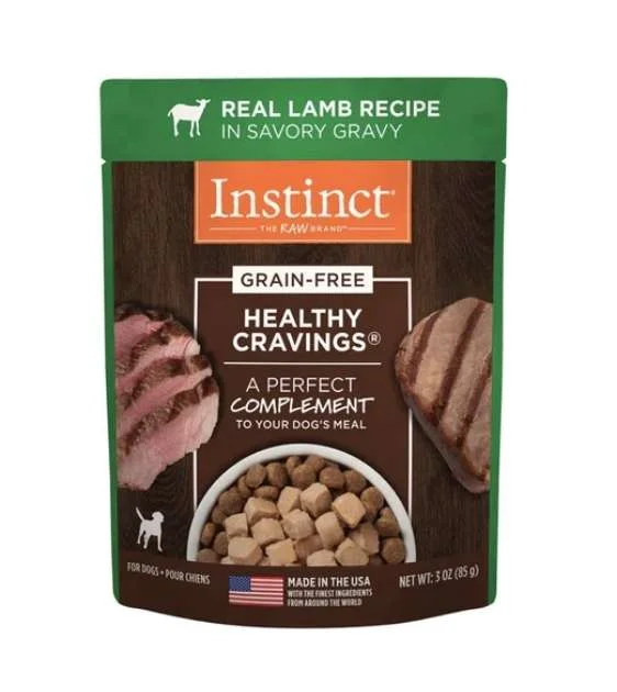 Instinct Healthy Cravings Grain Free Real Lamb Recipe Wet Dog Food Topper