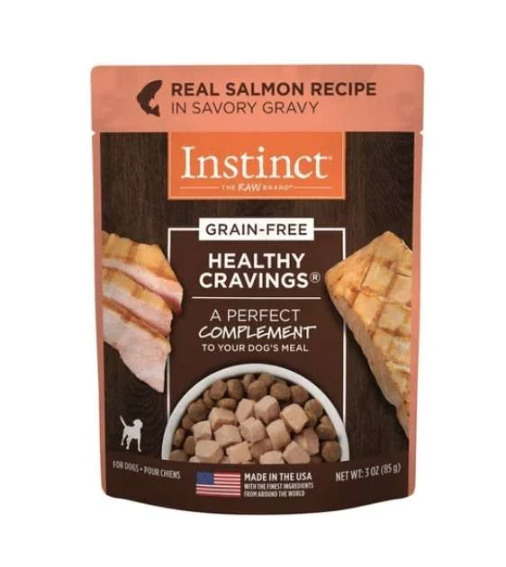 Instinct Healthy Cravings Grain Free Real Salmon Recipe Wet Dog Food Topper