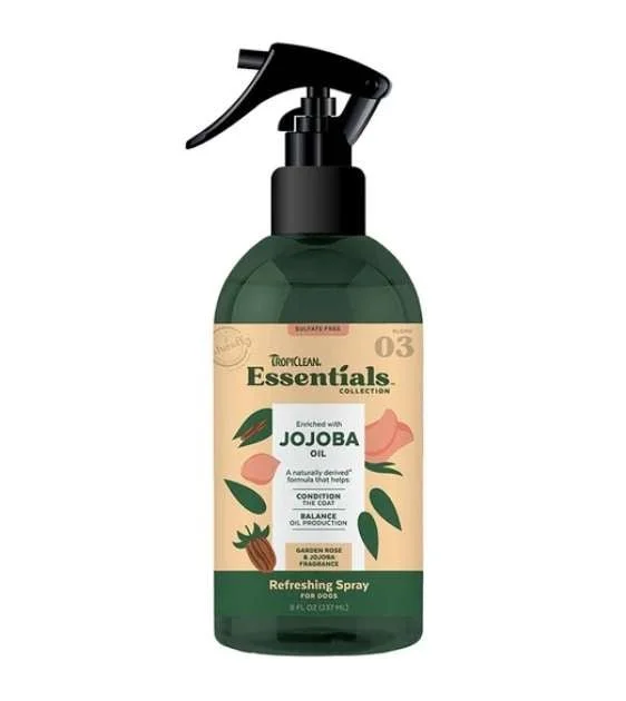 Tropiclean Essentials Jojoba Oil Deodorizing Spray For Dogs