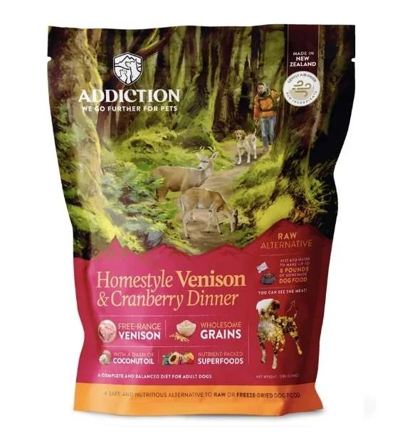 Addiction Air-Dried Dog Food (Homestyle Venison & Cranberry)