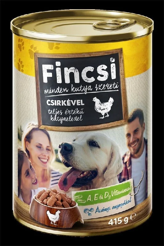 FINCSI CANNED COMPLETE DOG FOOD CHUNKS WITH CHICKEN 415GR