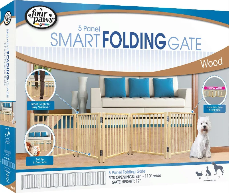 Free Standing Folding 5 Panel Gate