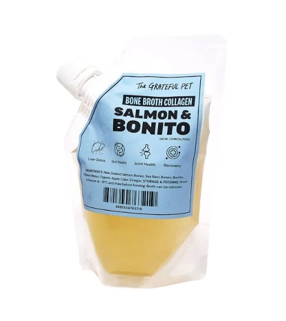 The Grateful Pet Bone Broth Collagen for Dogs & Cats (Salmon & Bonito)