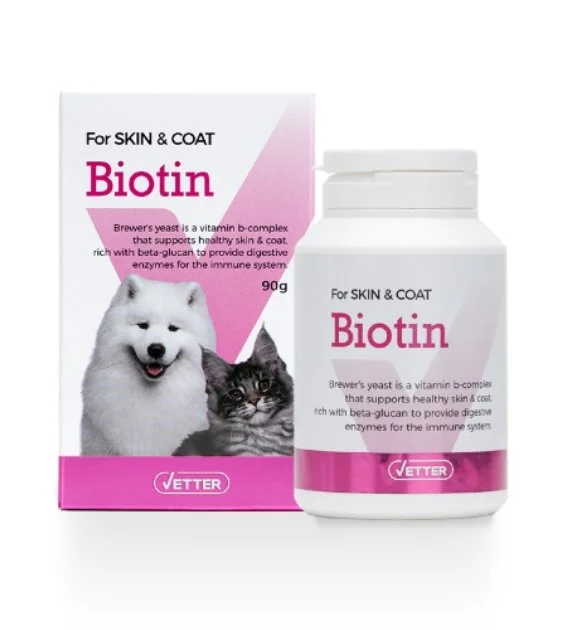 Vetter Biotin Skin & Coat Health Supplements for Dogs & Cats